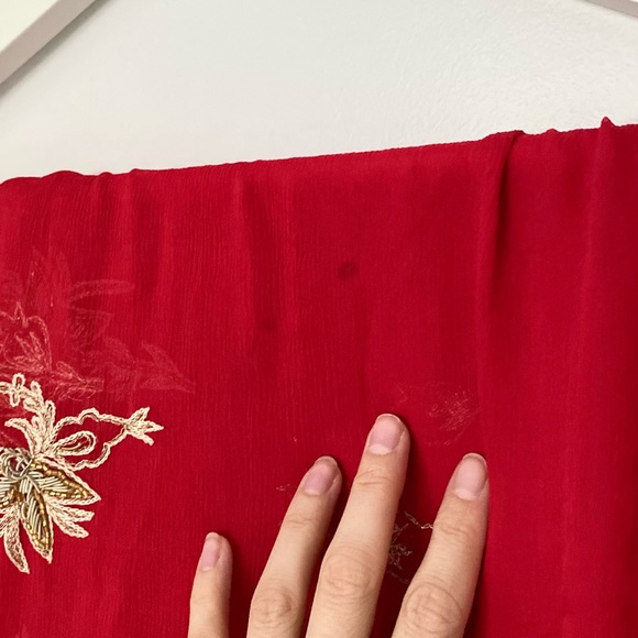 Vintage embroidered Indian scarf - Picture 8 of 8